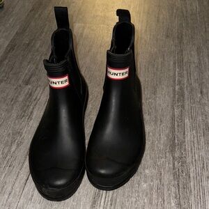 Hunter Black Chelsea Boots